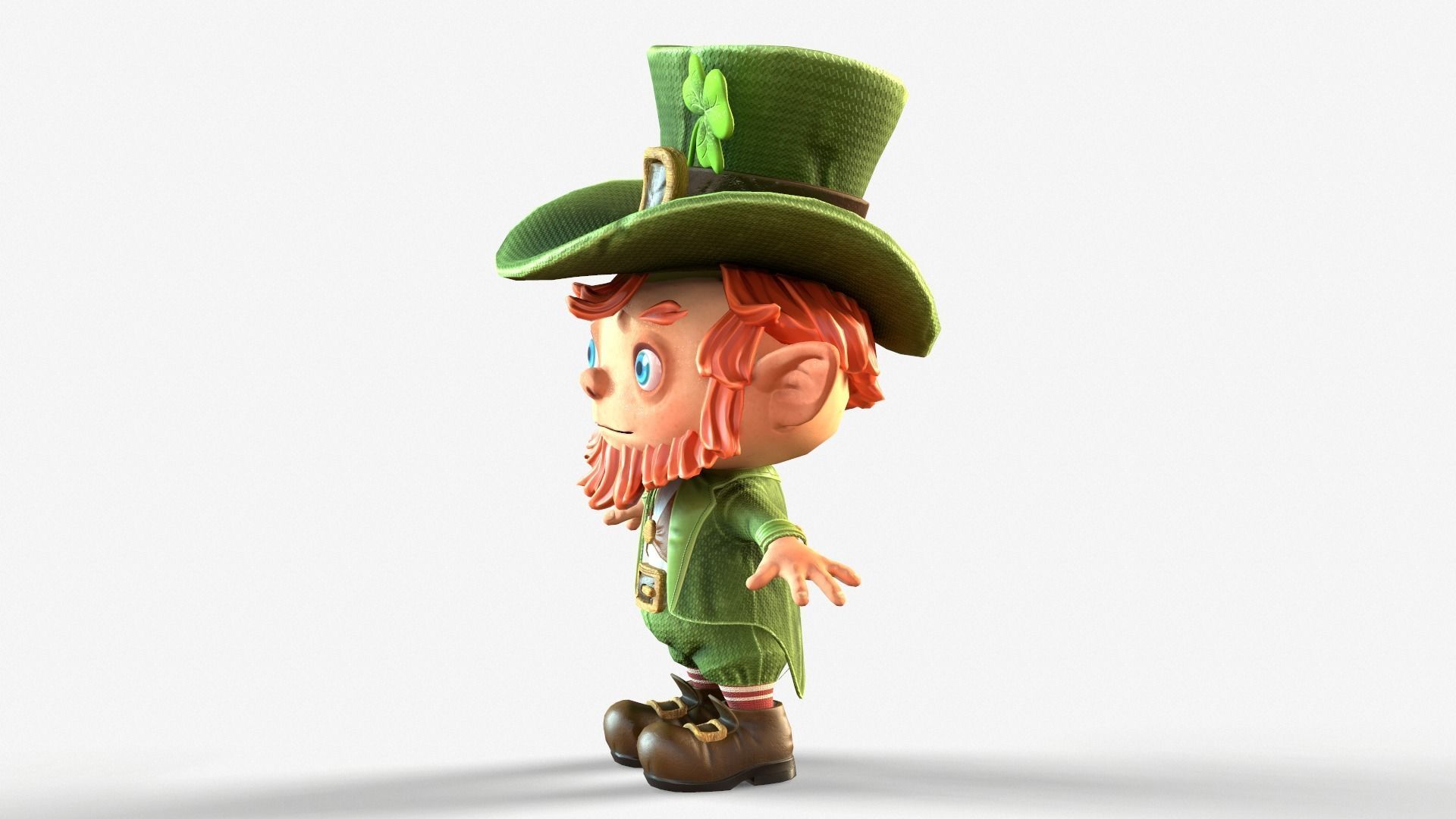 Leprechaun Low-poly 3D model_34