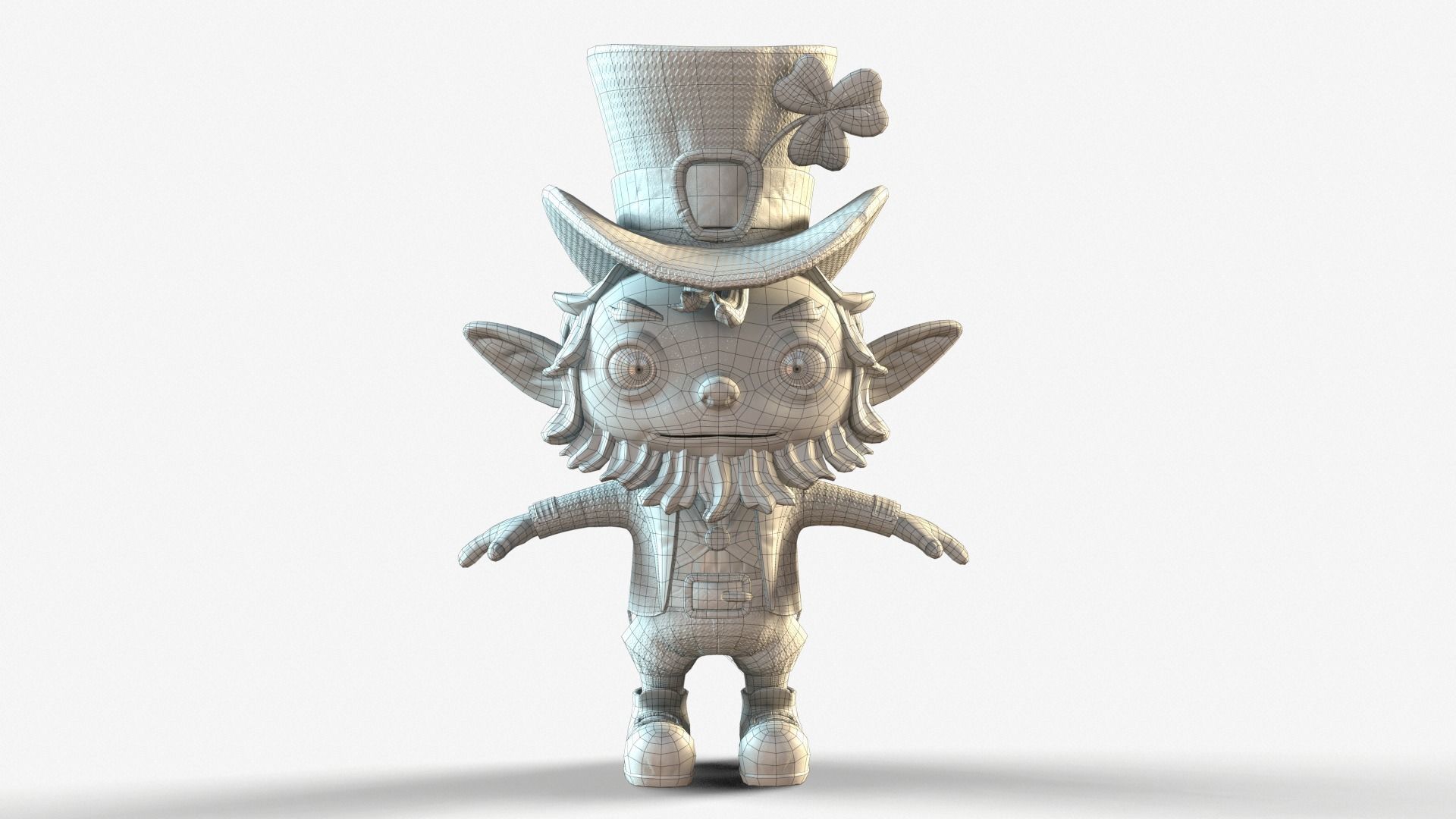 Leprechaun Low-poly 3D model_42
