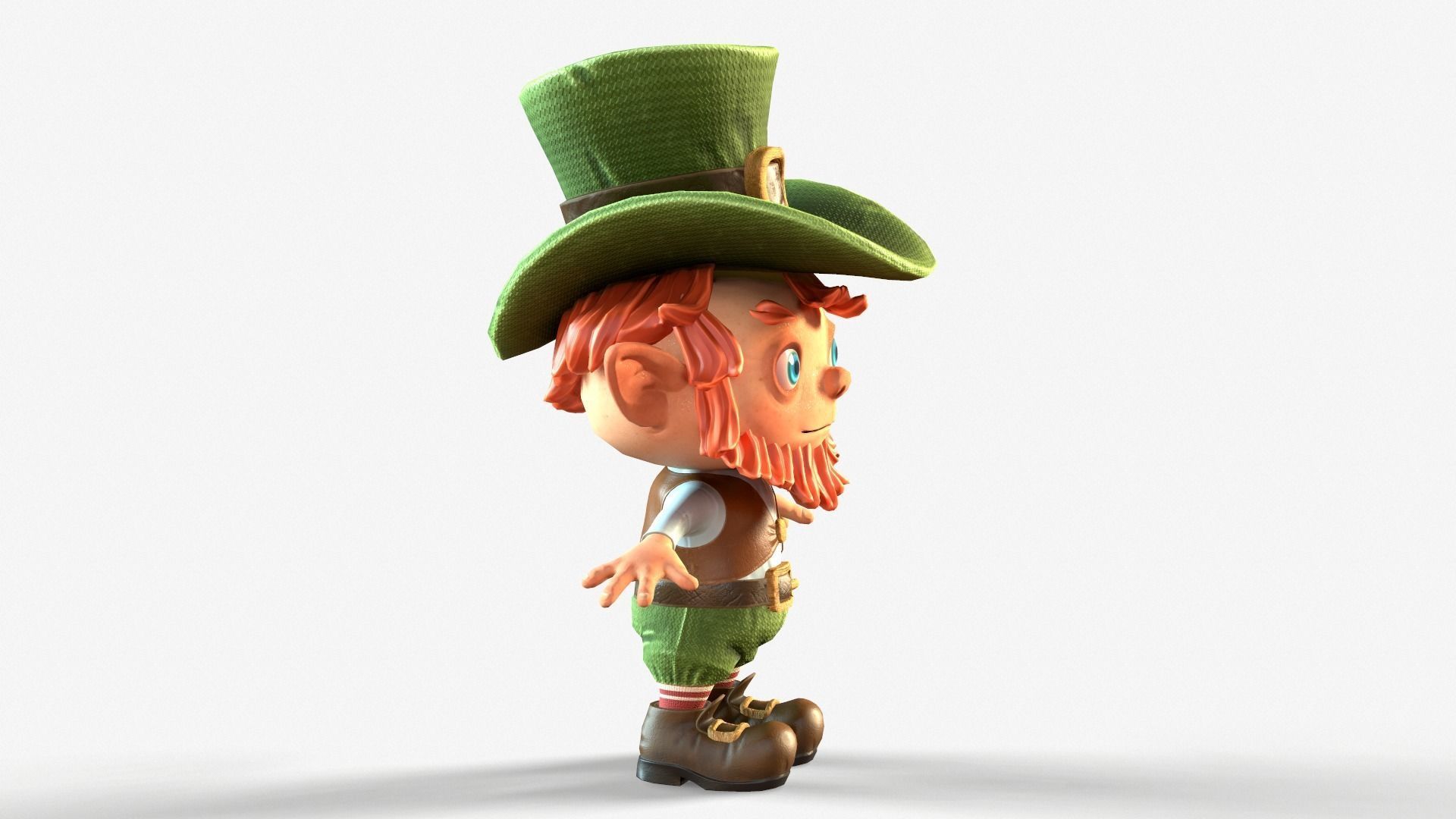 Leprechaun Low-poly 3D model_11