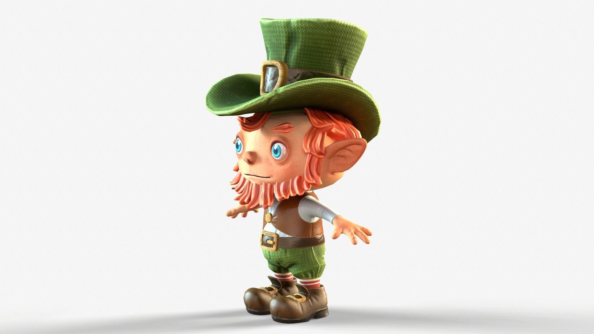 Leprechaun Low-poly 3D model_37