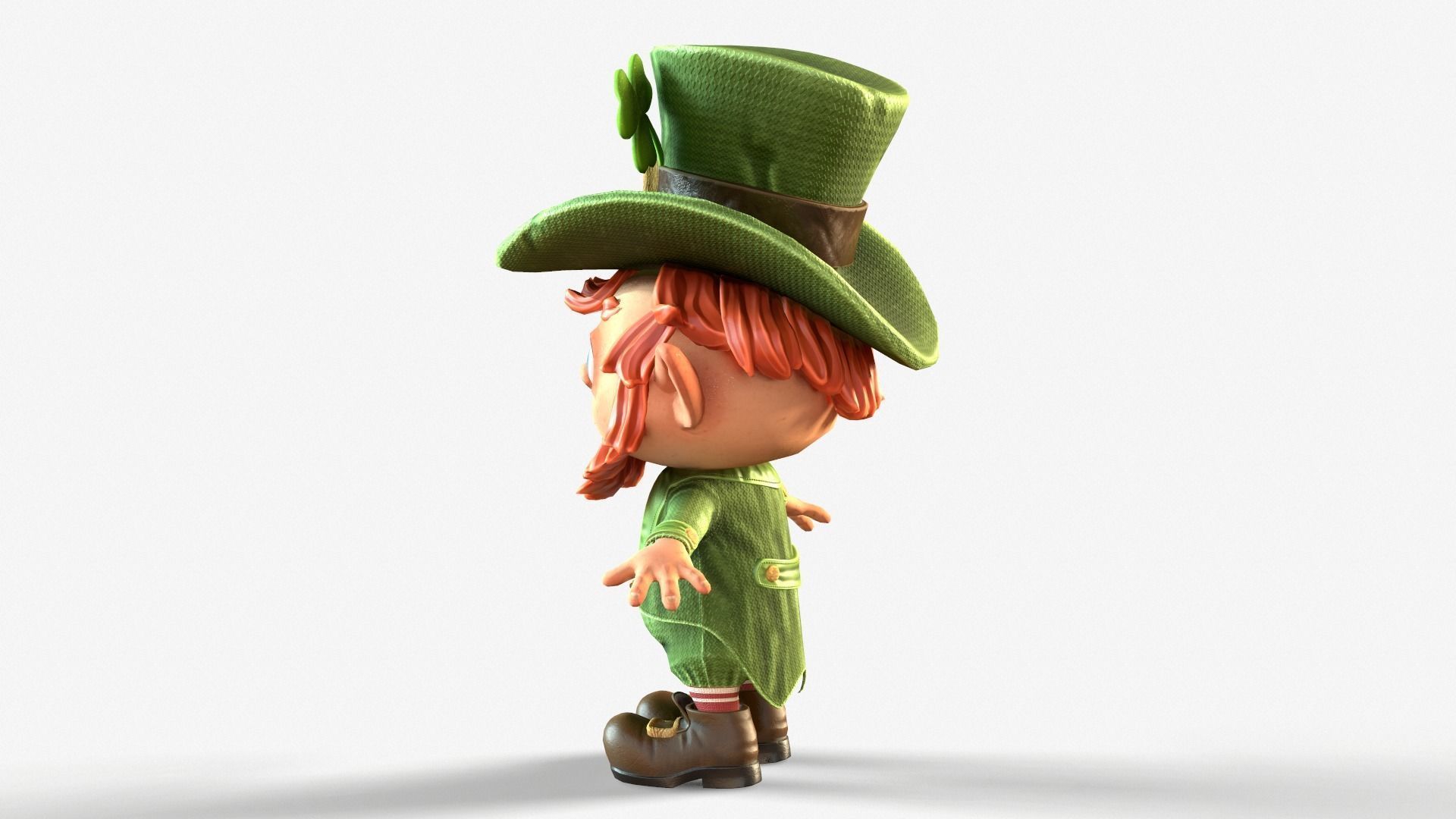 Leprechaun Low-poly 3D model_30