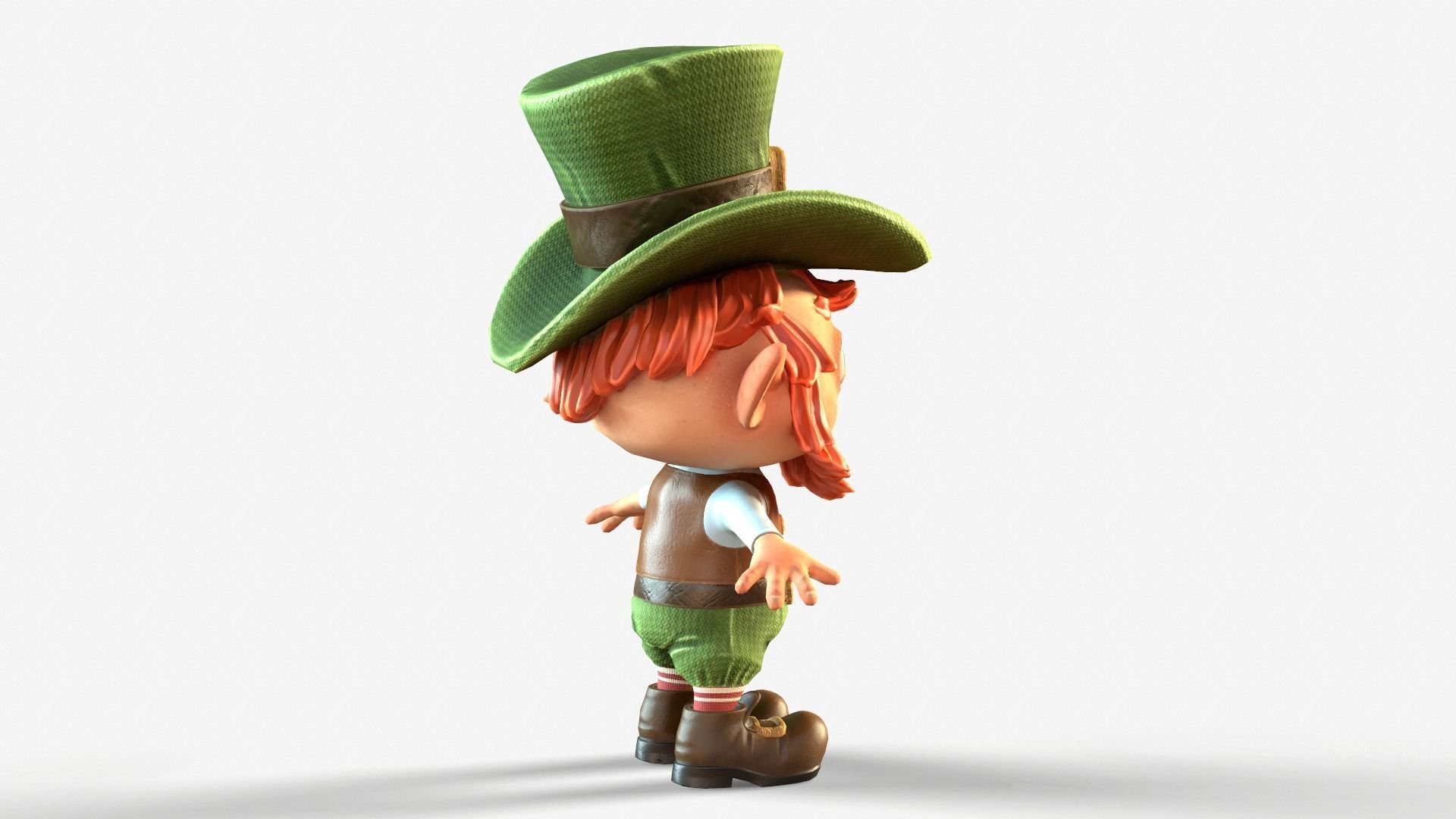 Leprechaun Low-poly 3D model_15