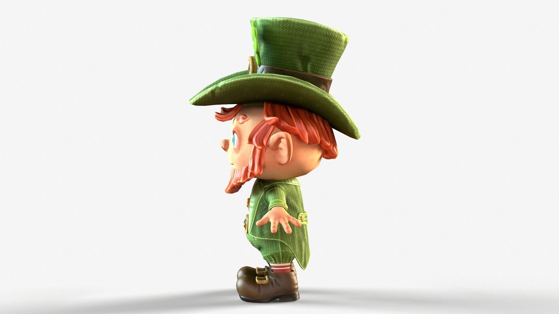 Leprechaun Low-poly 3D model_32