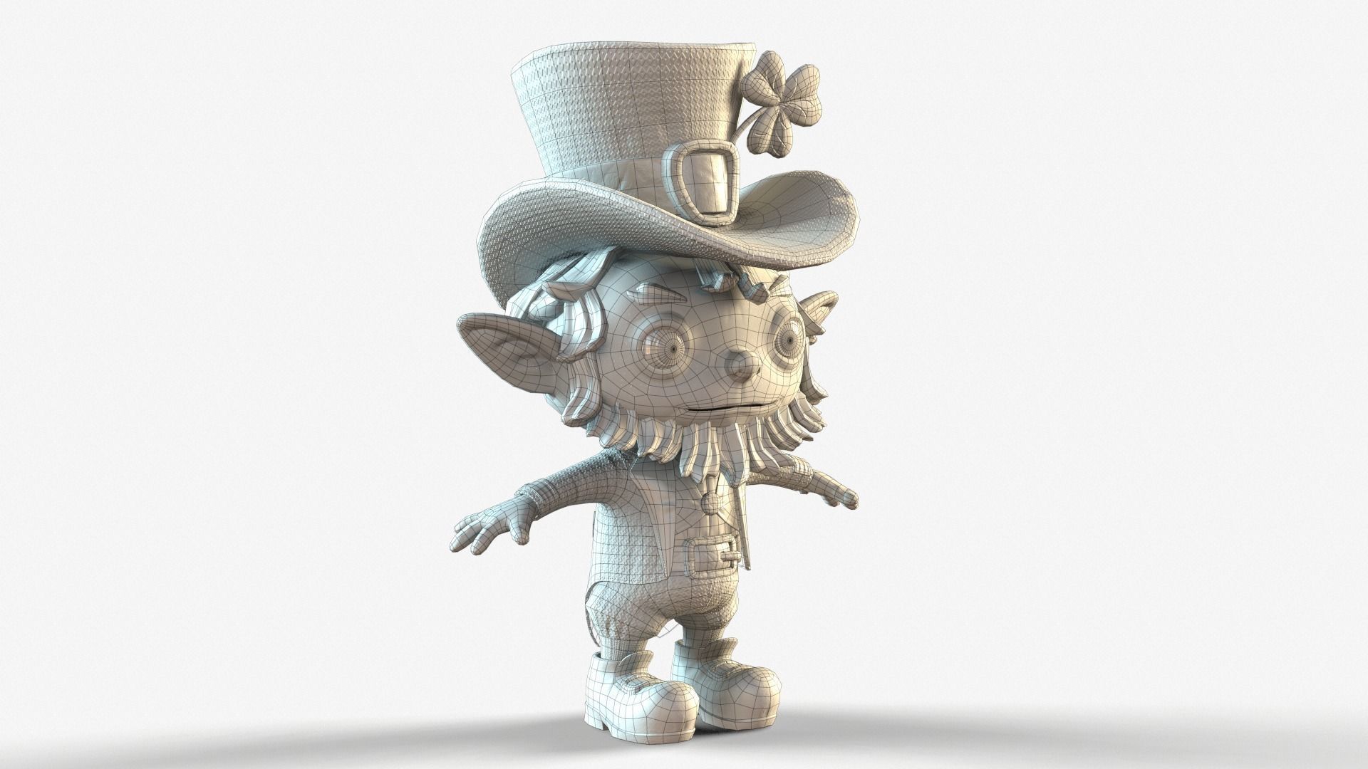 Leprechaun Low-poly 3D model_44