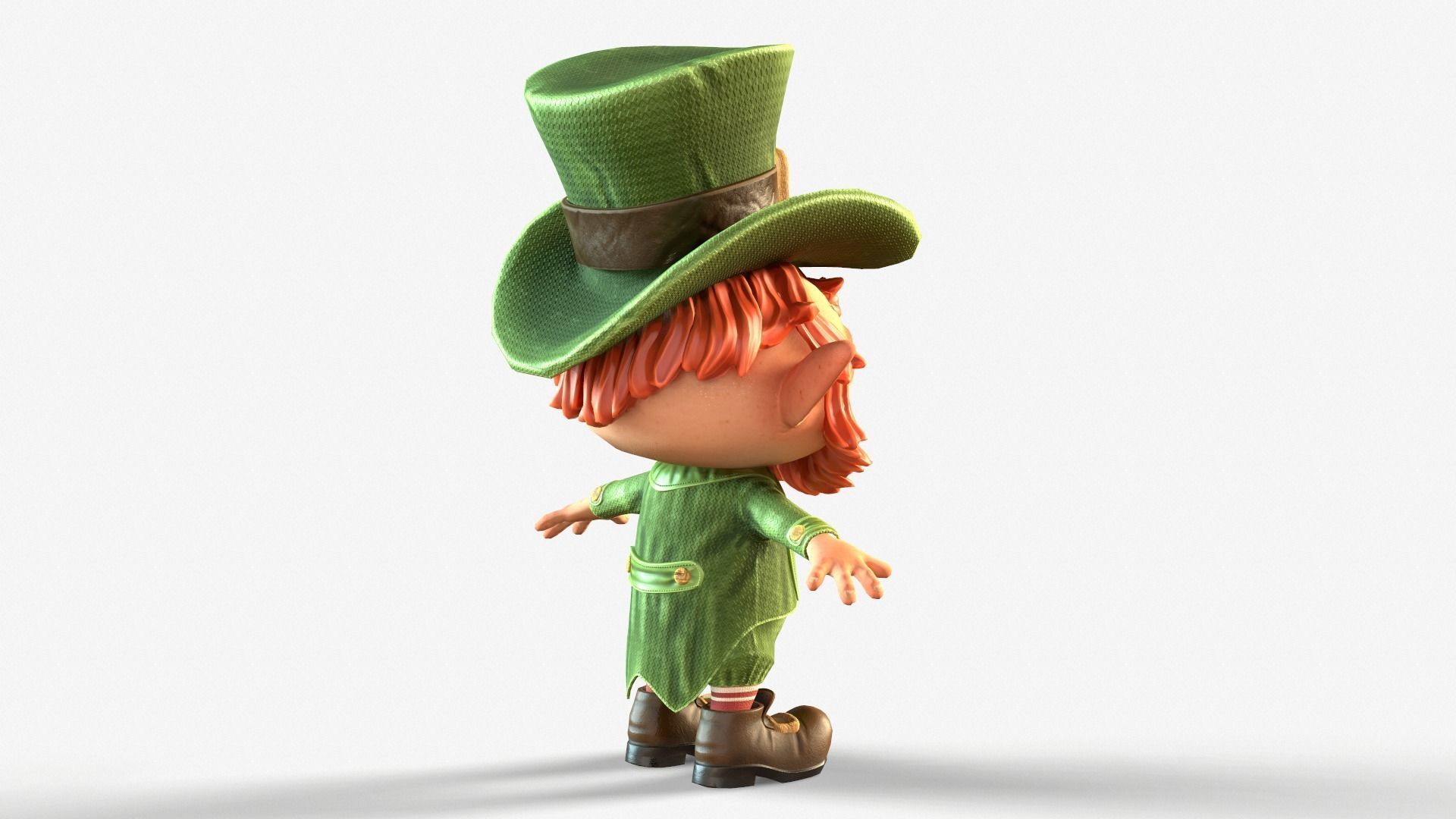 Leprechaun Low-poly 3D model_16