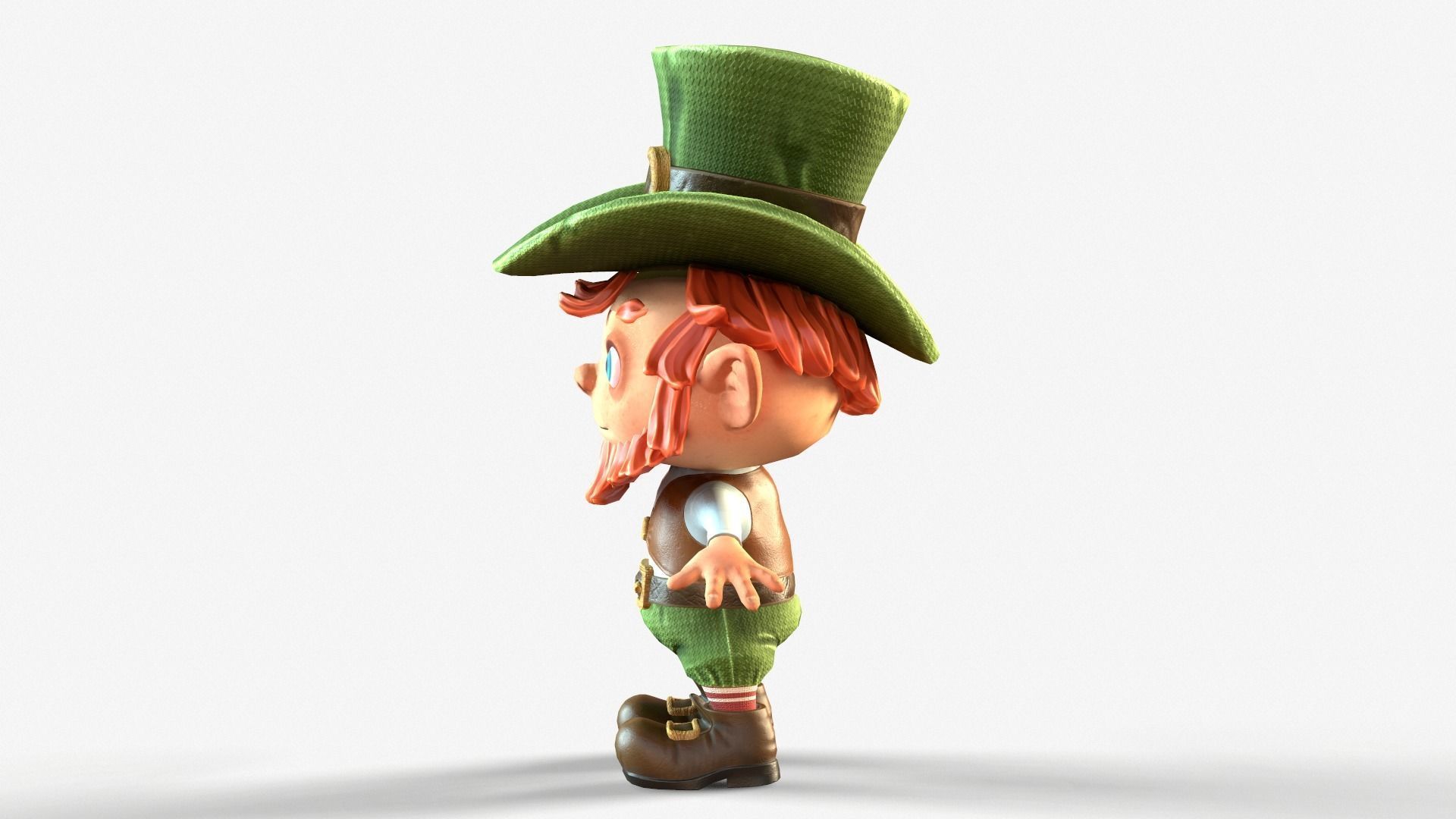 Leprechaun Low-poly 3D model_33