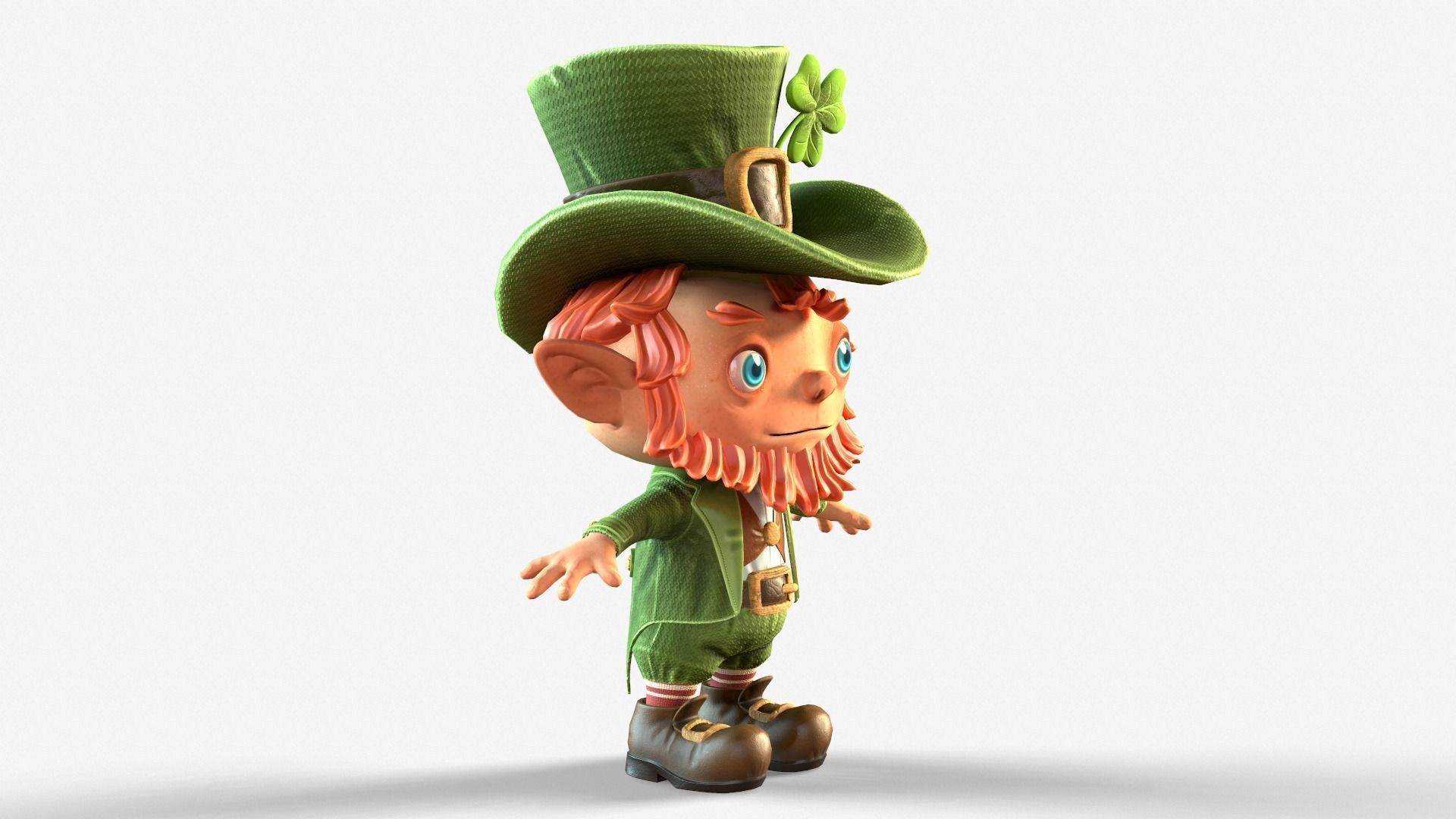 Leprechaun Low-poly 3D model_8