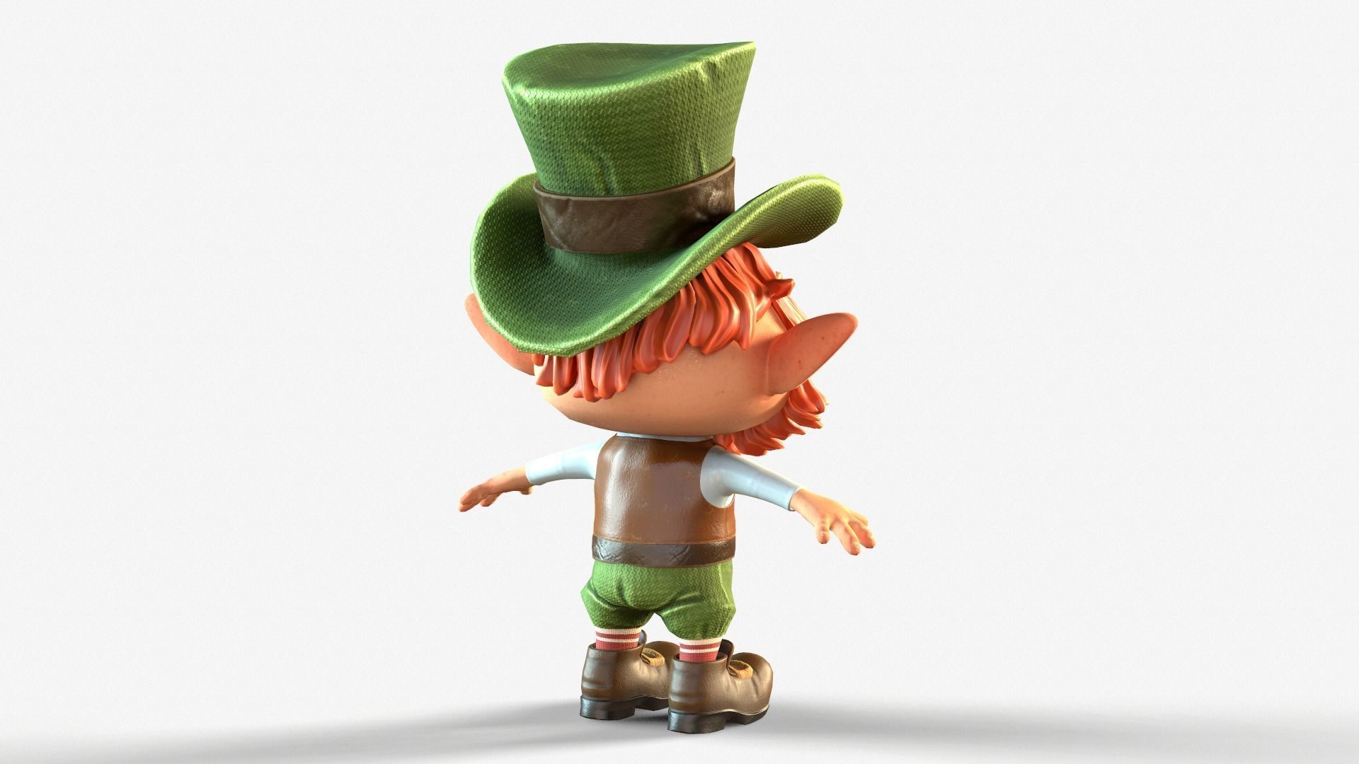 Leprechaun Low-poly 3D model_19
