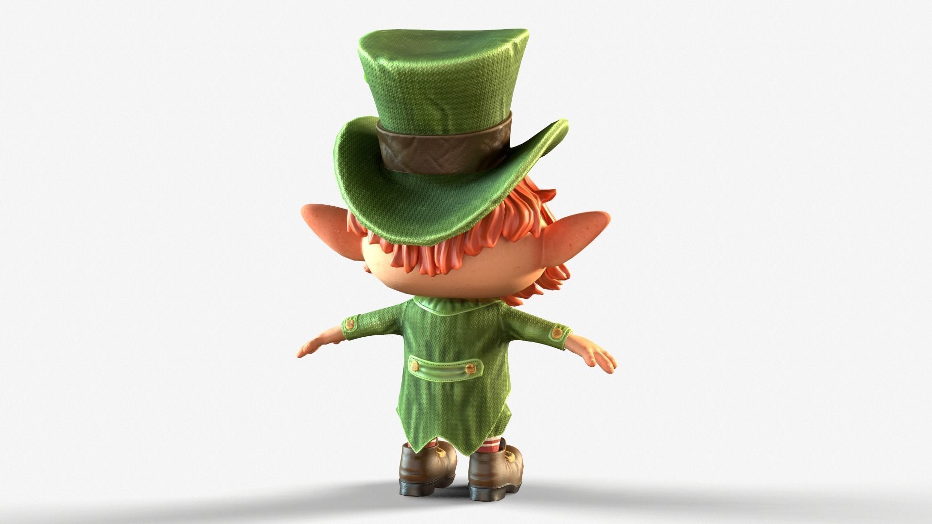 Leprechaun Low-poly 3D model_20