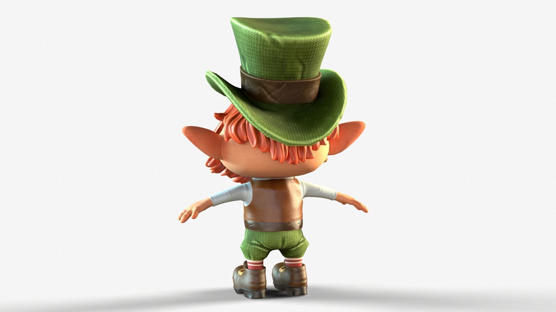 Leprechaun Low-poly 3D model_25