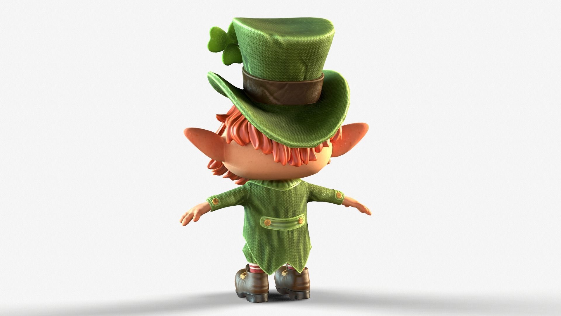 Leprechaun Low-poly 3D model_24
