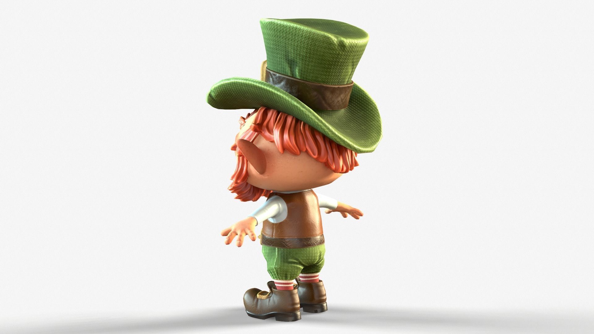 Leprechaun Low-poly 3D model_29