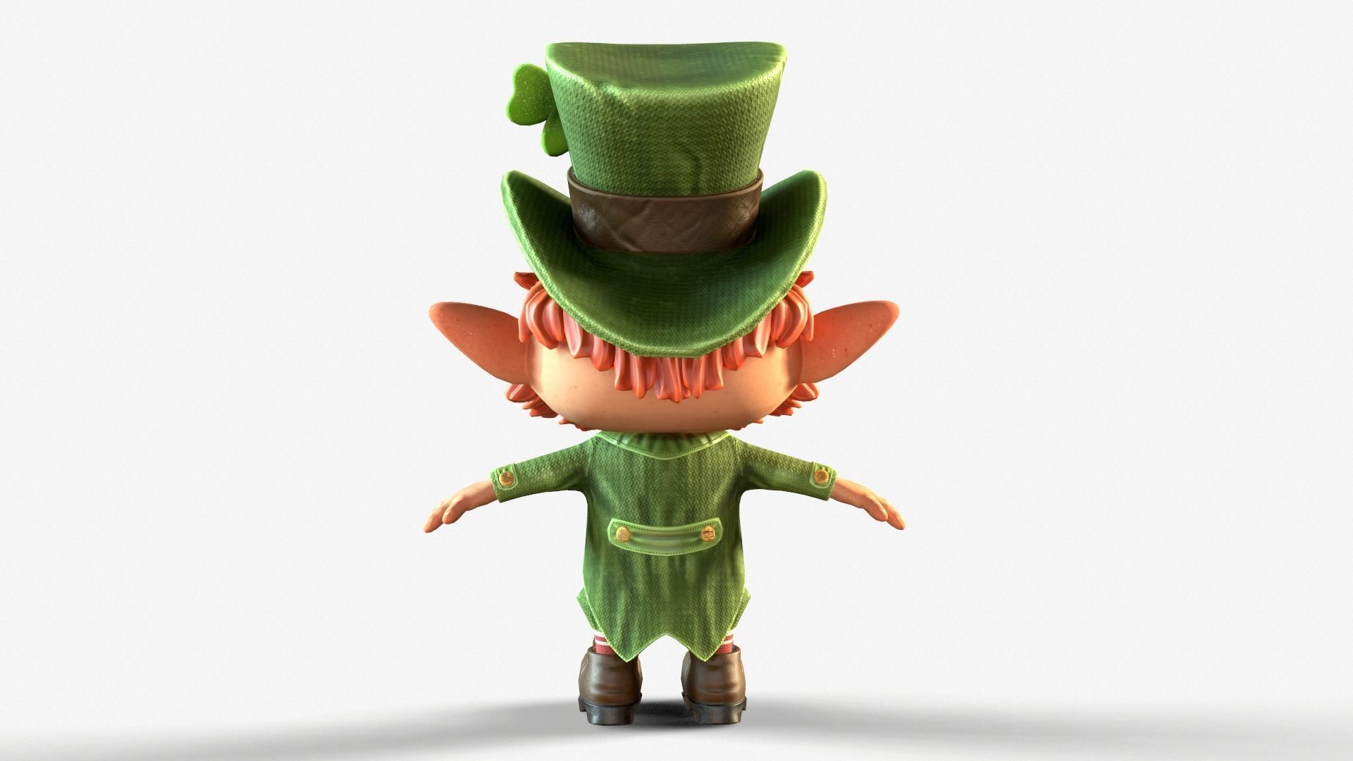 Leprechaun Low-poly 3D model_22