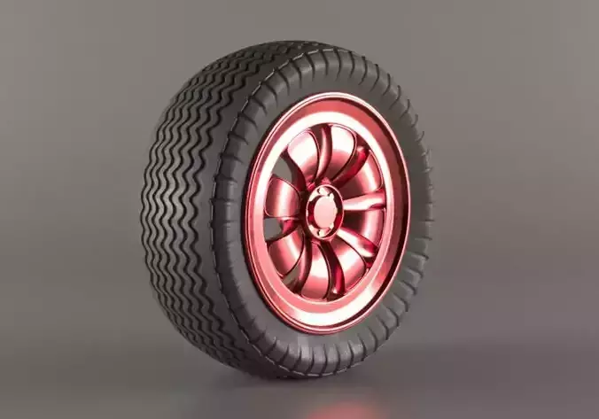 Car tire 3D model high poly 50 percent discount 3D model
