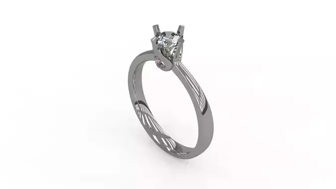 Woman Solitaire Ring 156