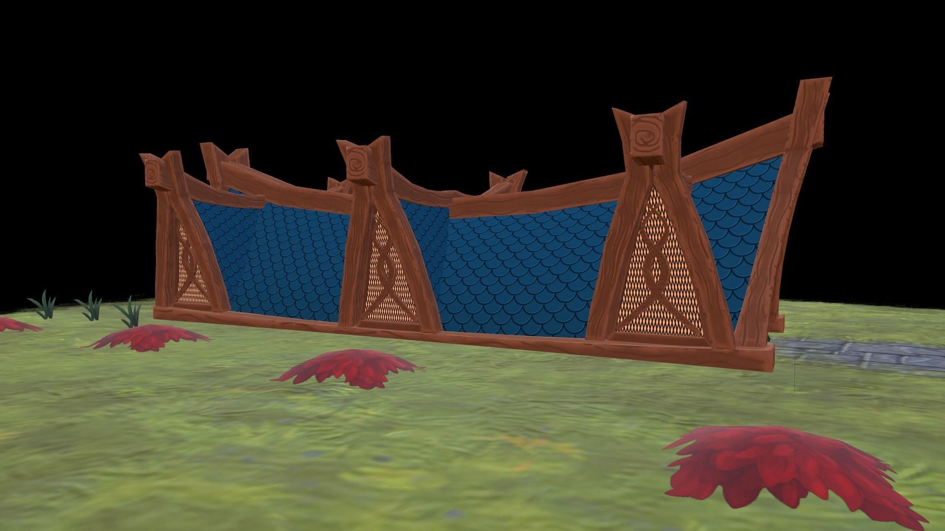 Game ready Stylized City Low-poly 3D model_3