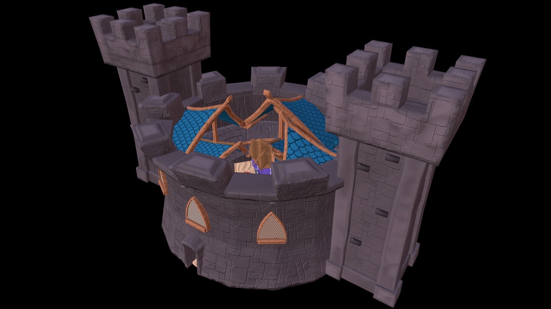 Game ready Stylized City Low-poly 3D model_21