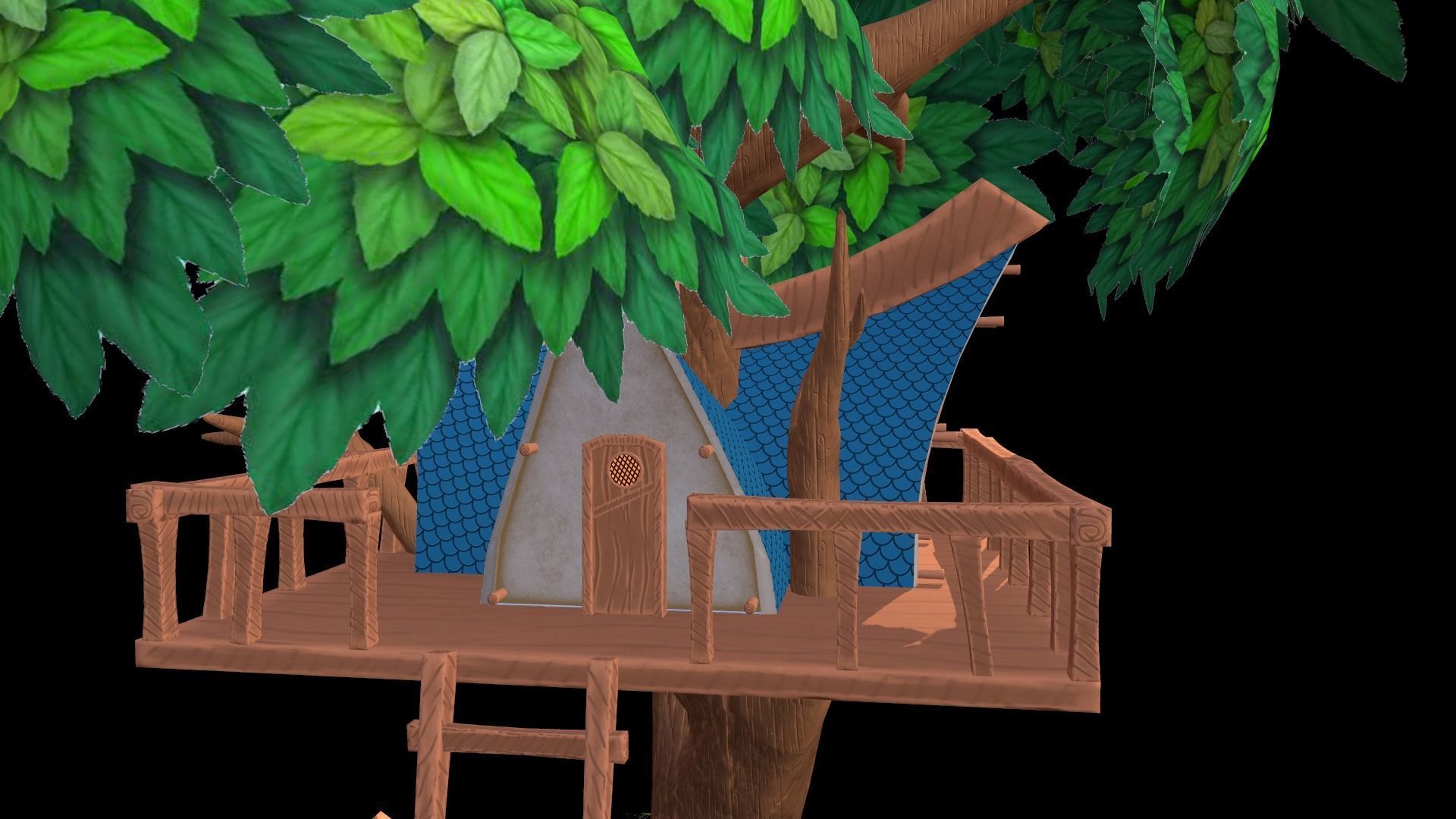 Game ready Stylized City Low-poly 3D model_11