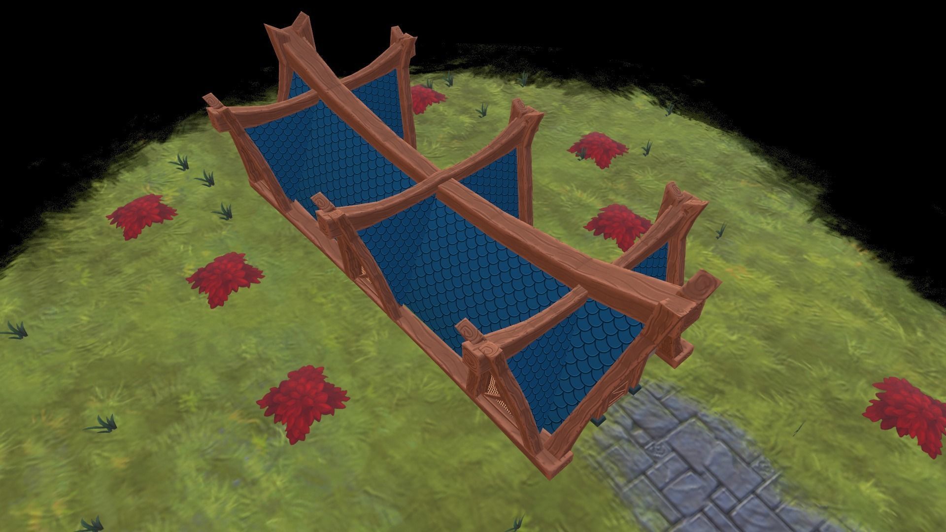 Game ready Stylized City Low-poly 3D model_4