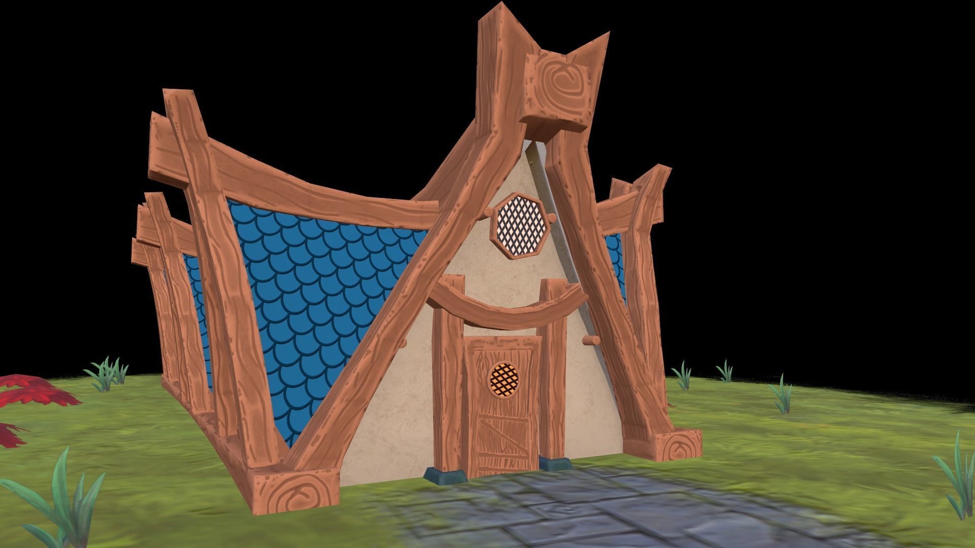 Game ready Stylized City Low-poly 3D model_2