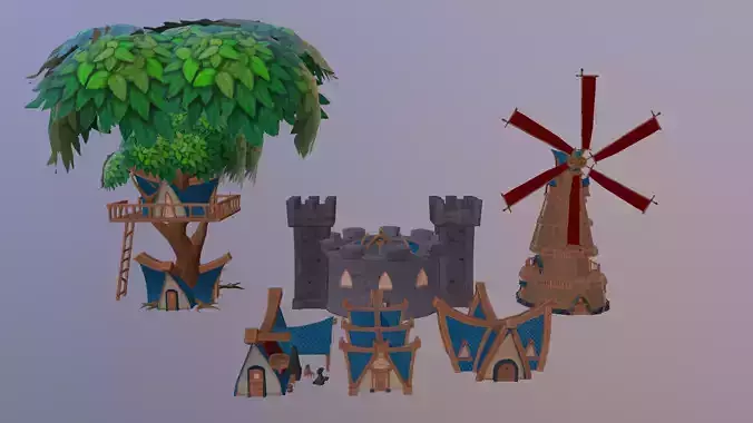 Game ready Stylized City