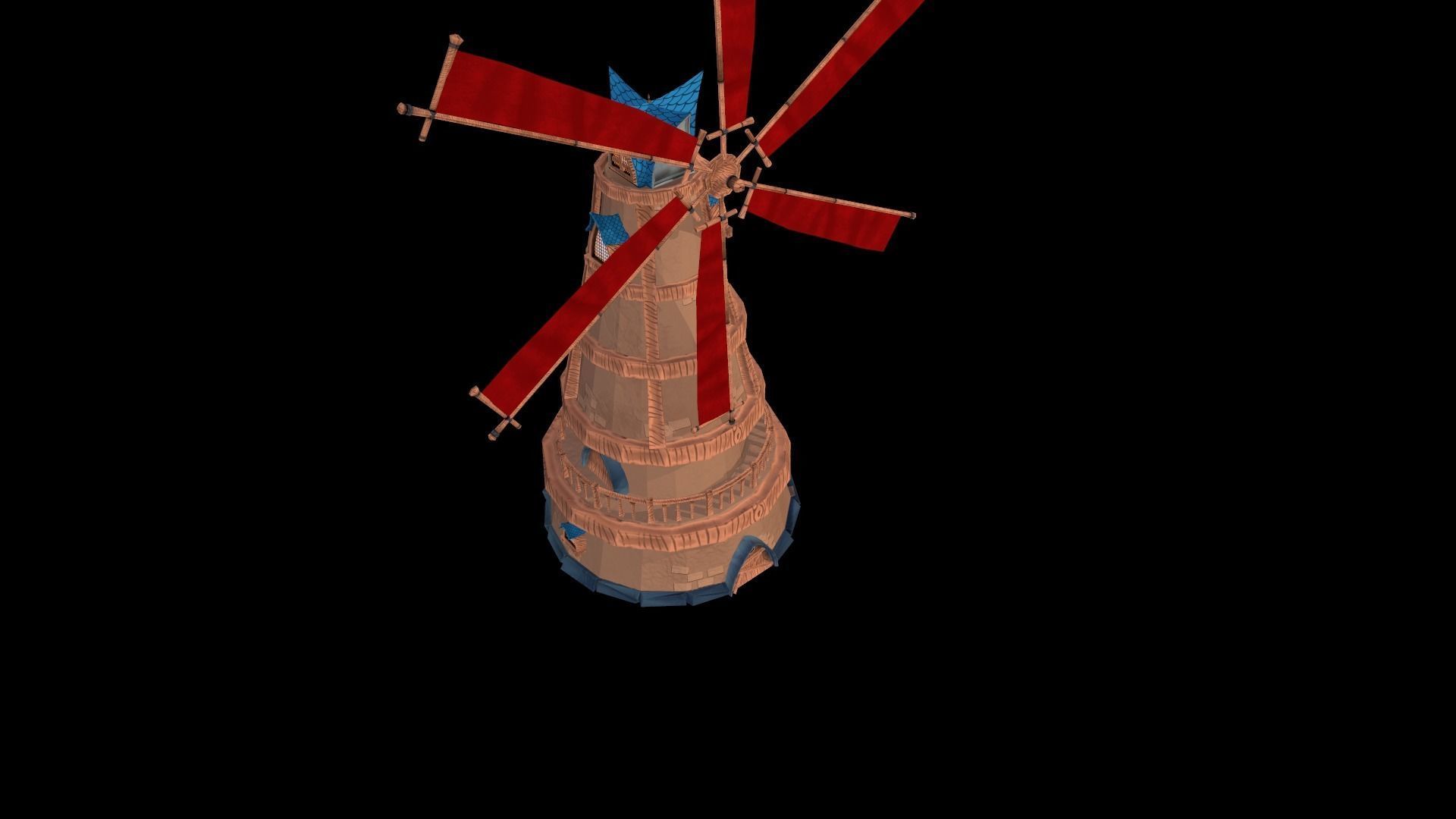 Game ready Stylized City Low-poly 3D model_15