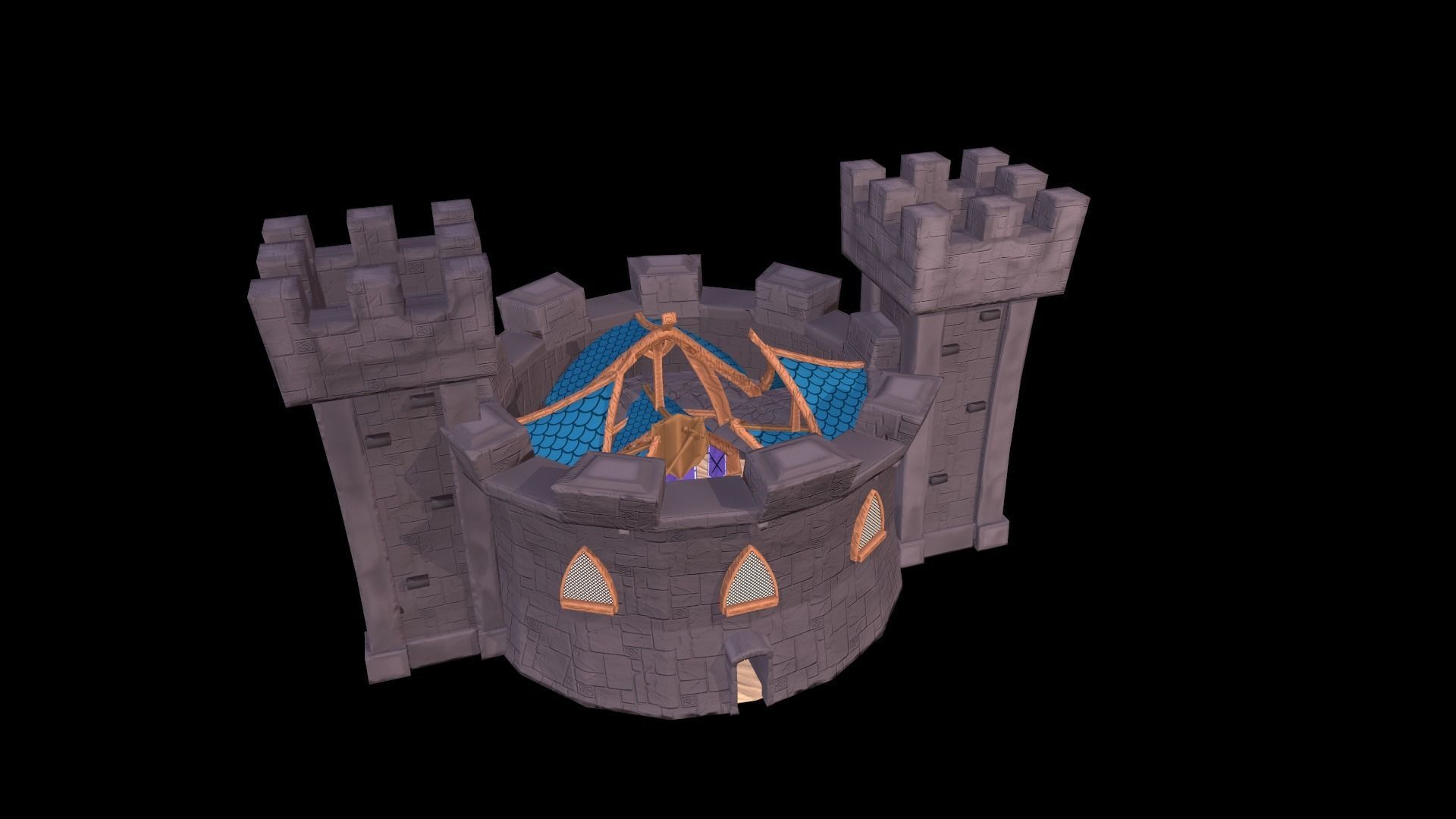 Game ready Stylized City Low-poly 3D model_19