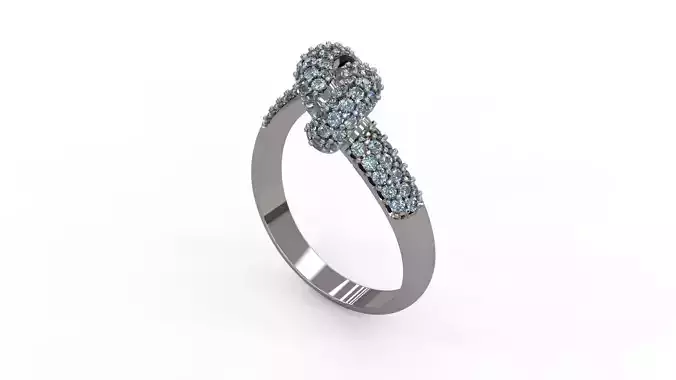 Woman Knot Solitaire Ring 160