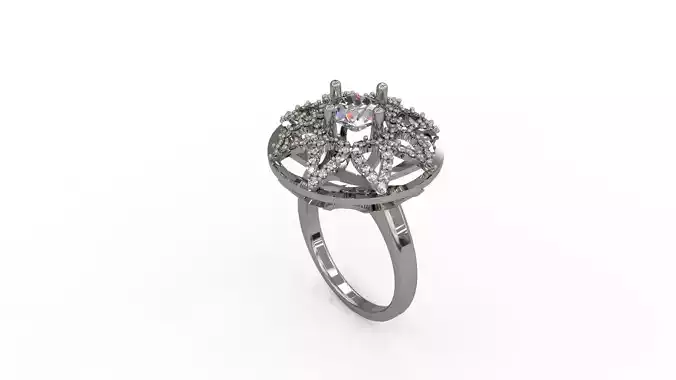 Woman Solitaire Ring 162