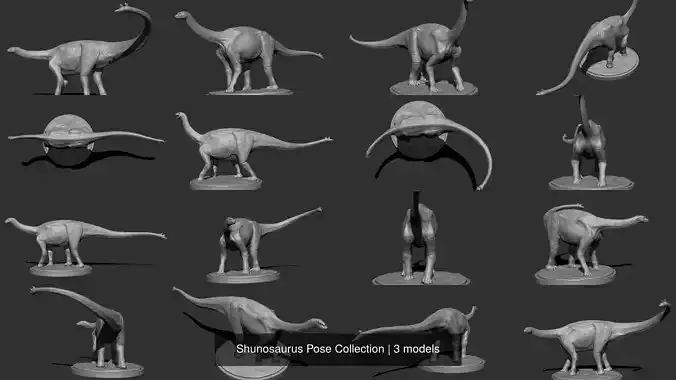 Shunosaurus Pose Collection