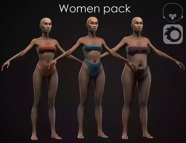Women pack 3D Model Collection
