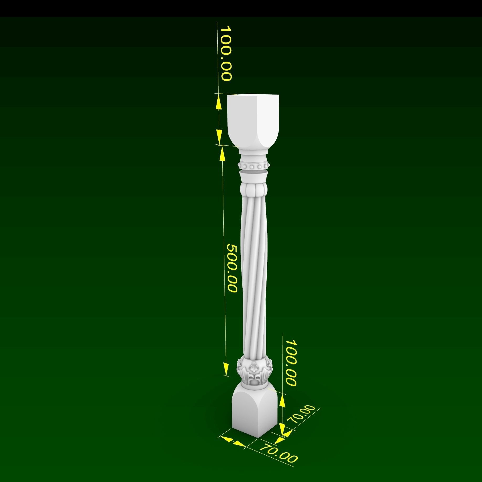 Banister Ardana 3D print model_4