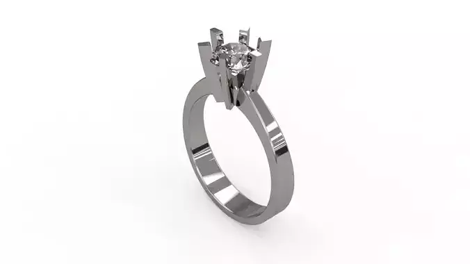Woman Solitaire Ring 176