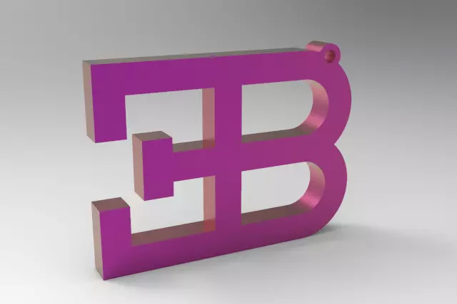 BUGATTI letter e 3D print model_0