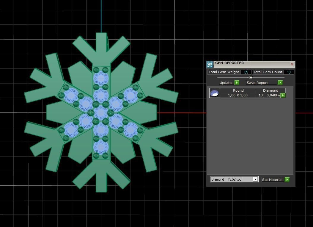 Snowflake Pendant 91 3D print model_7