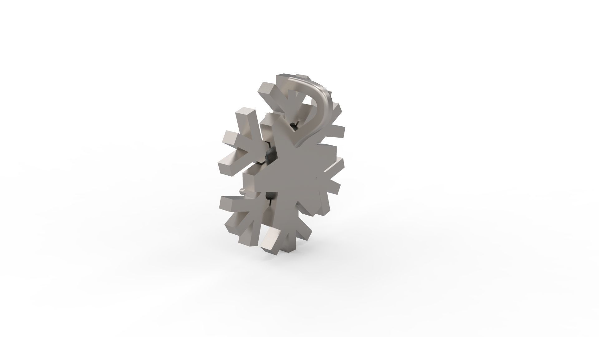Snowflake Pendant 91 3D print model_4
