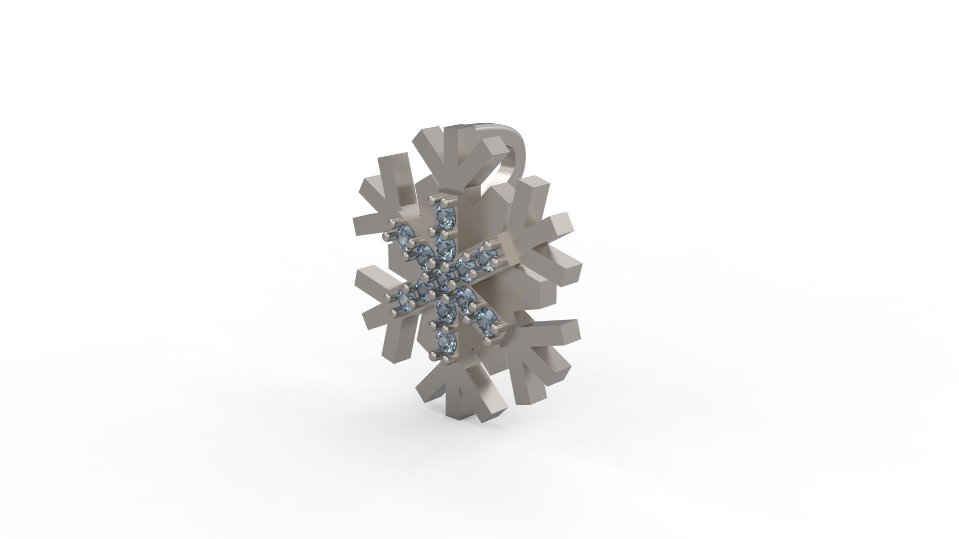 Snowflake Pendant 91 3D print model_2