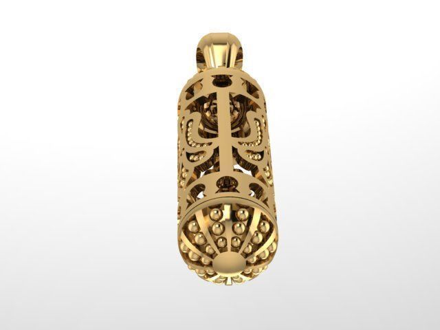 Openable Cylinder pendant 3D print model_2