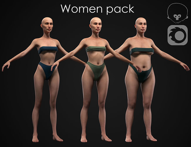 Women pack 3D Model Collection