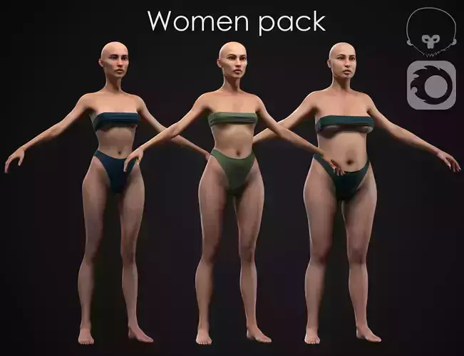 Women pack 3D Model Collection