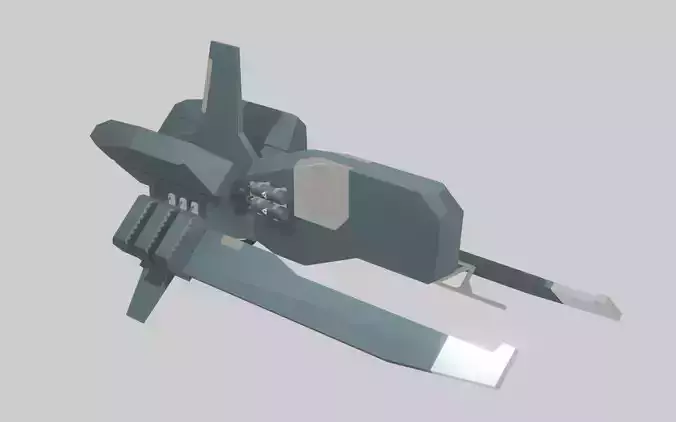 SciFi Star Corvette 3D Model