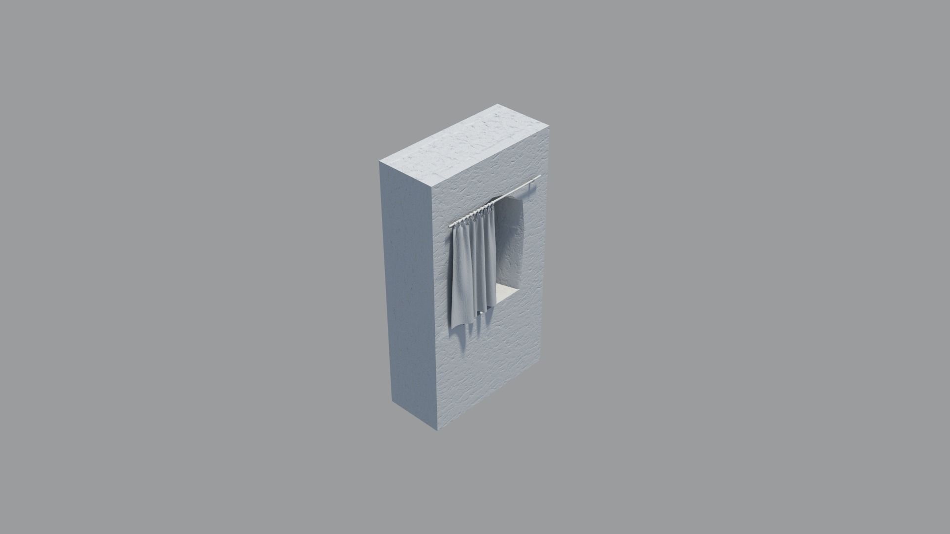 Medieval castle garderobe toilet Low-poly 3D model_13