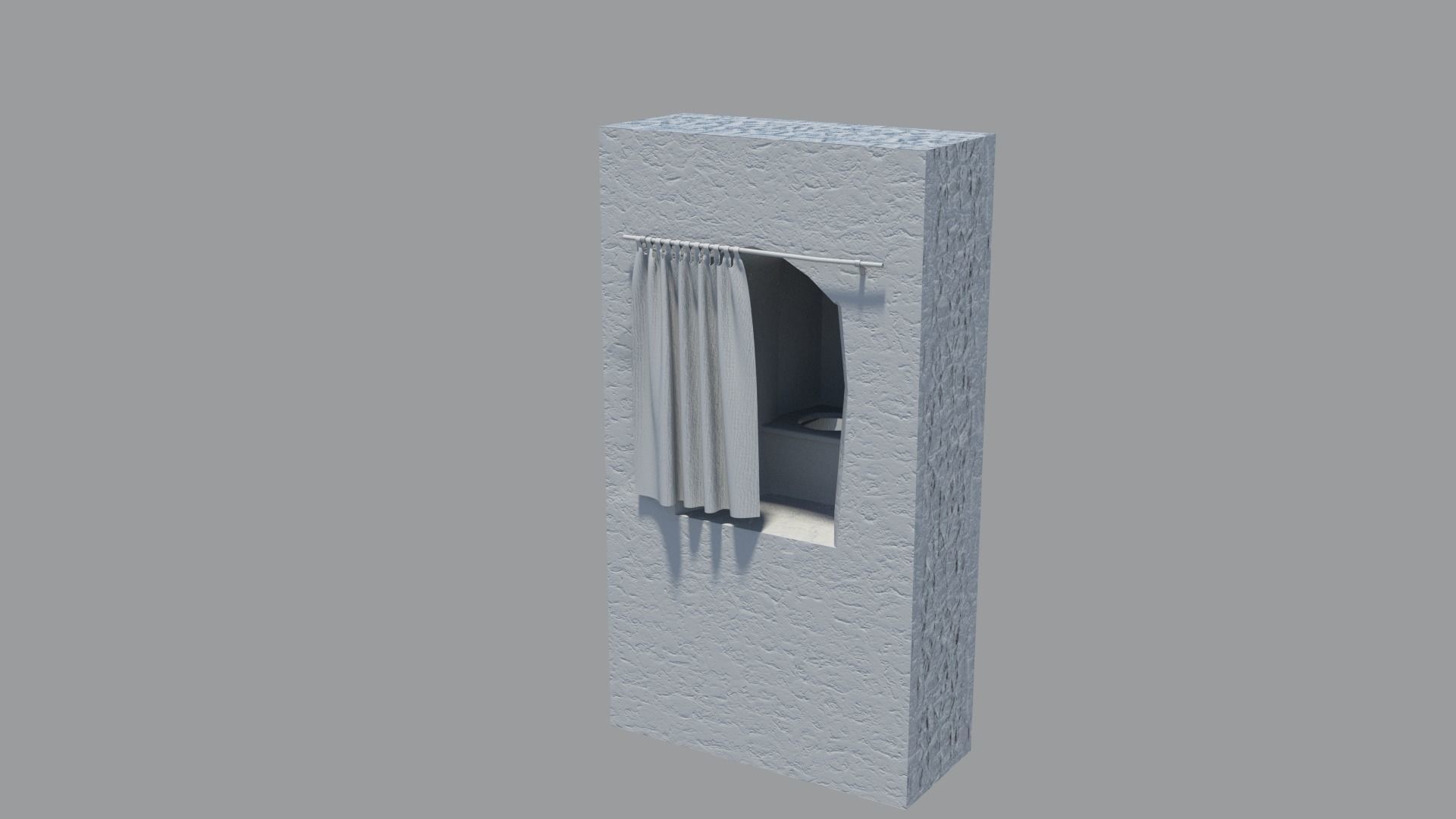 Medieval castle garderobe toilet Low-poly 3D model_19