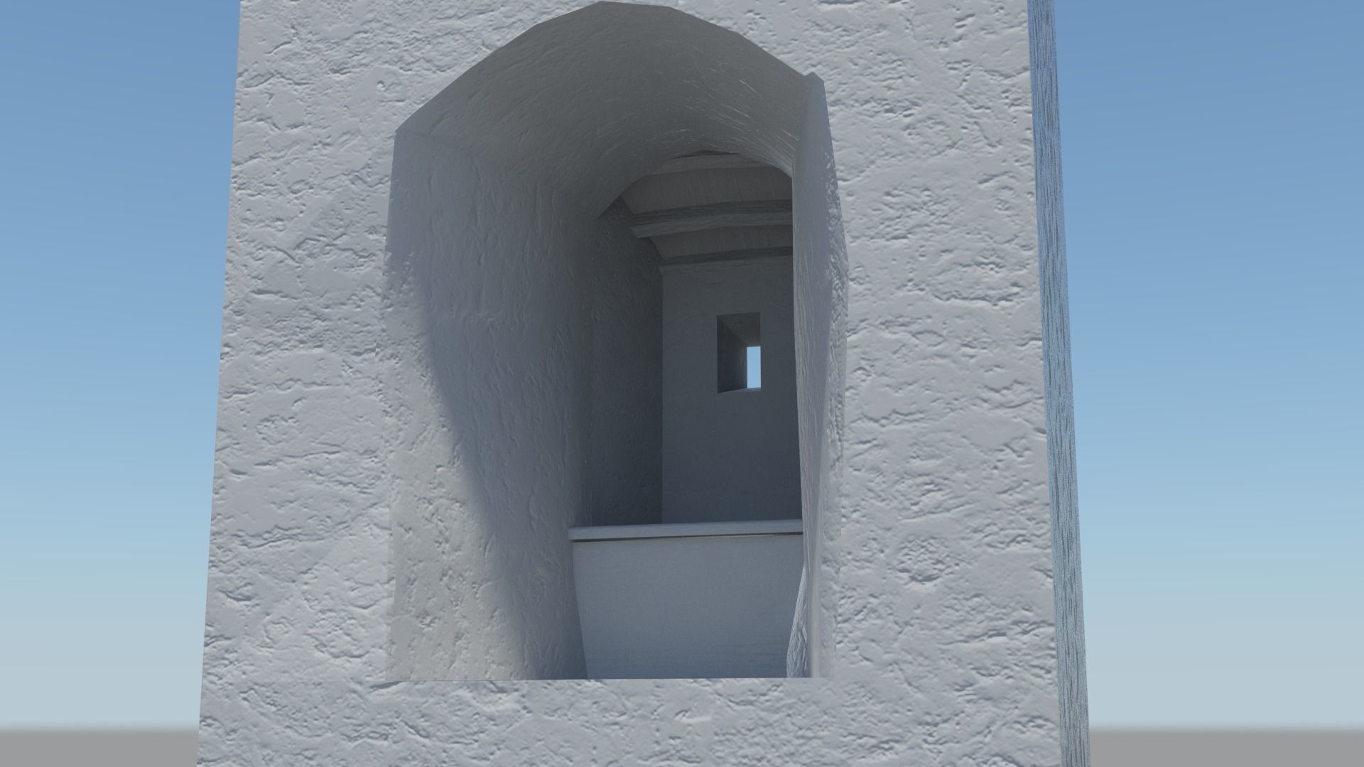 Medieval castle garderobe toilet Low-poly 3D model_31