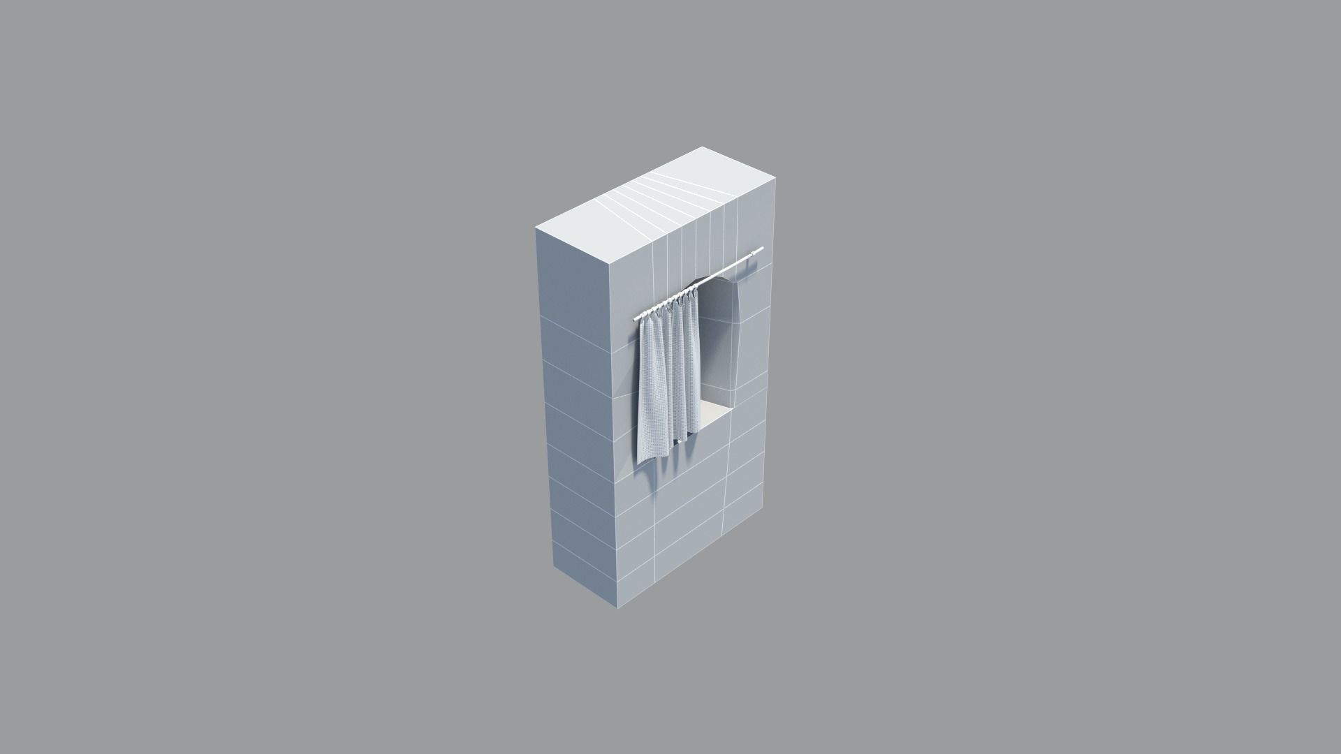 Medieval castle garderobe toilet Low-poly 3D model_14