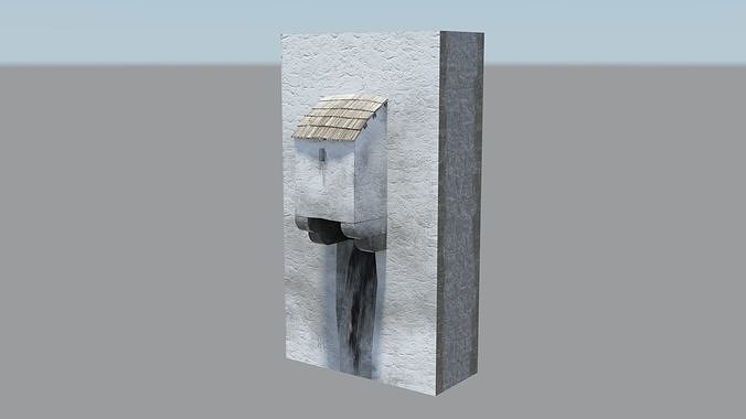 Medieval castle garderobe toilet Low-poly 3D model