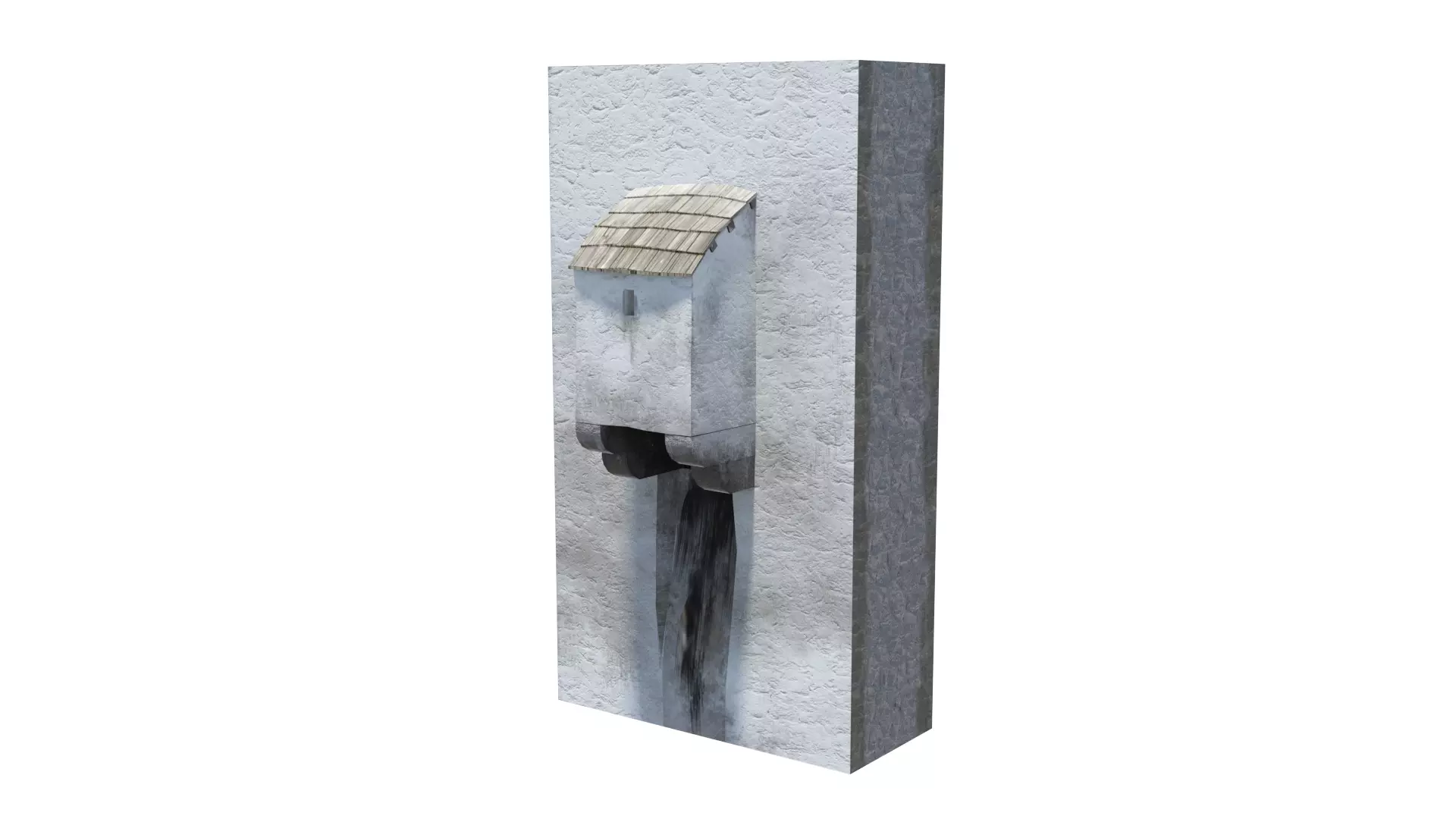 Medieval castle garderobe toilet Low-poly 3D model_0