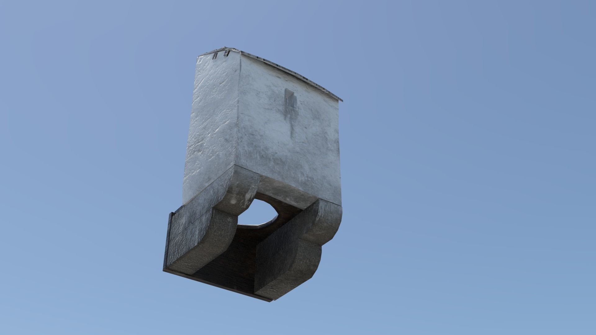 Medieval castle garderobe toilet Low-poly 3D model_8