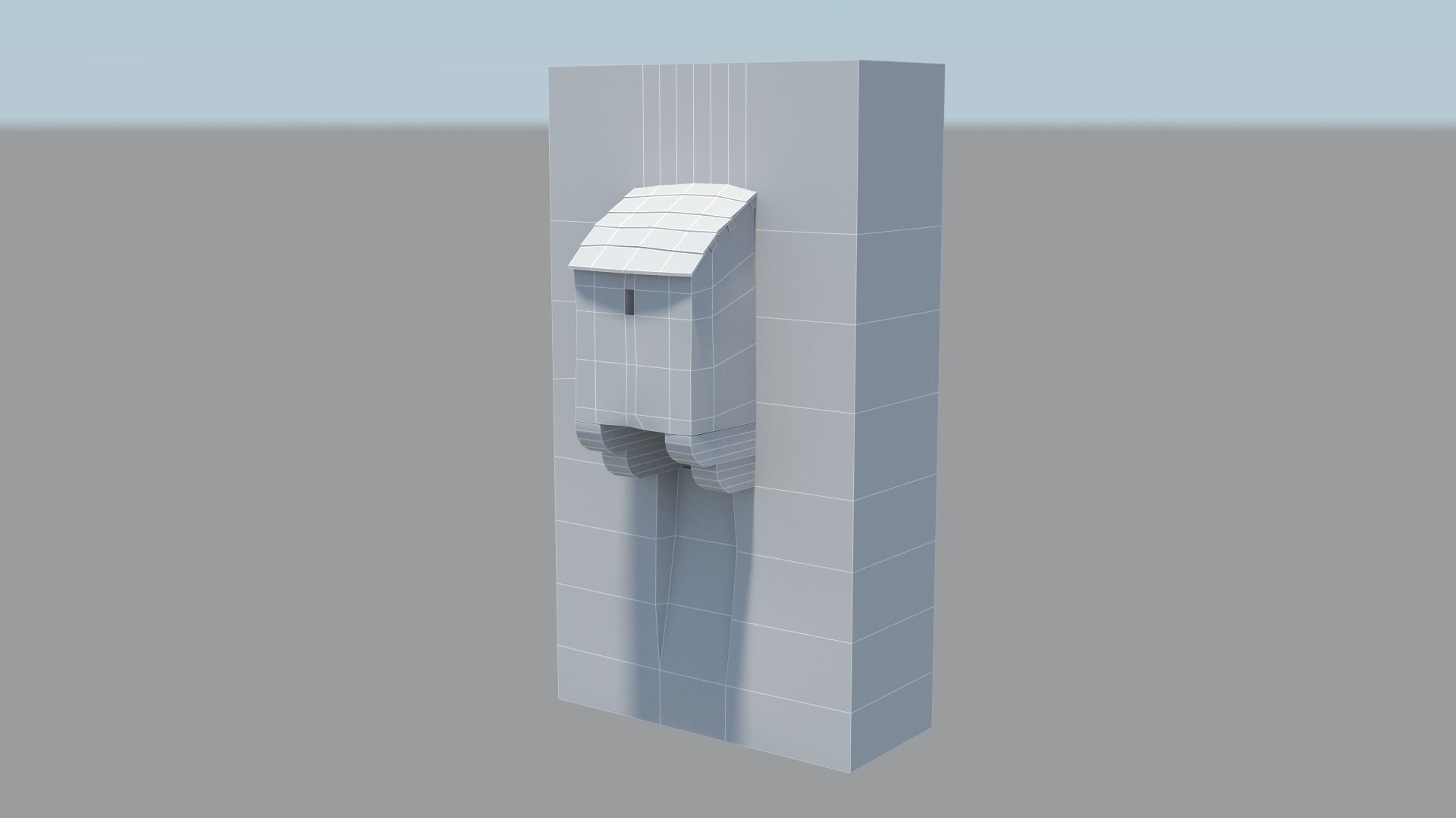 Medieval castle garderobe toilet Low-poly 3D model_21