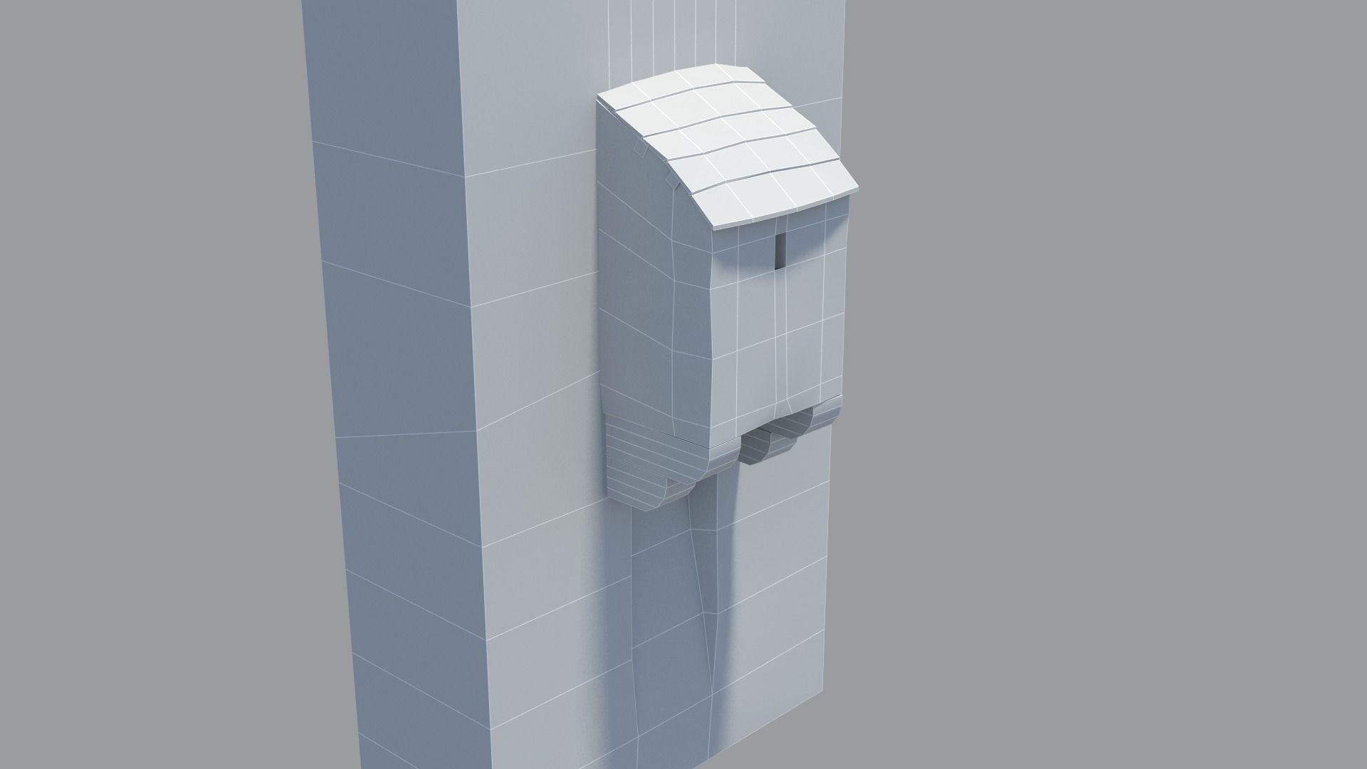 Medieval castle garderobe toilet Low-poly 3D model_25